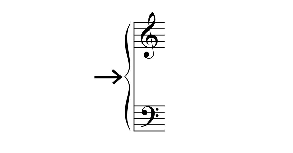 symbole d'accolade de musique